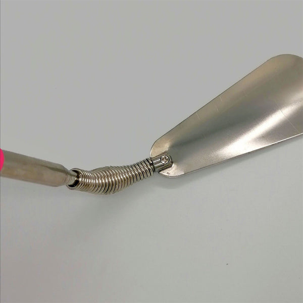 1-4x 77cm Telescopic Long Handle Shoehorn Stainless Steel Shoe Horn Lifter Tool