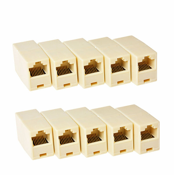 15X RJ45 Coupler Cat5e Cat6 Ethernet Cable Extender Joiner LAN Connector Adapter