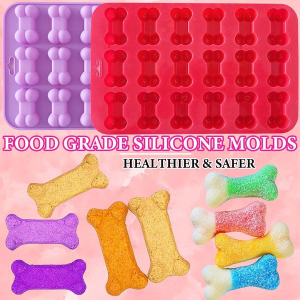 Reusable Silicone Dog Bone Cake Chocolate Mold Cookie Baking Ice Mould DIY Tool