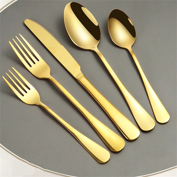 30pcs Forged Stainless Steel Flatware Set Cutlery Set,Silverware Set Service