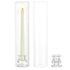6pcs Crystal Glass Candle Holders | Clear Glass Centerpiece Decoration for Weddings & Events