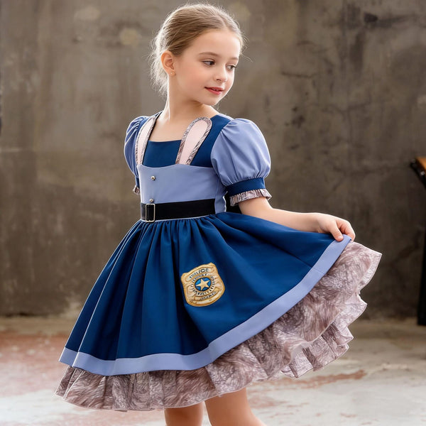 Girls Zootopia Judy Hopps Police Officer Costume Cosplay BookWeek Party Birthday
