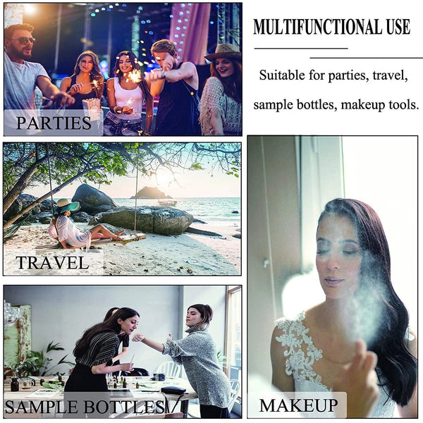 100PCS 3ml Plastic Perfume Bottle Atomizer Pump Spray Comestic Container Clear