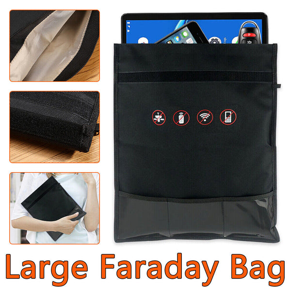 Large Faraday Bag RFID Signal Blocking Shielding Pouch Cell Wallet Phone Blocker
