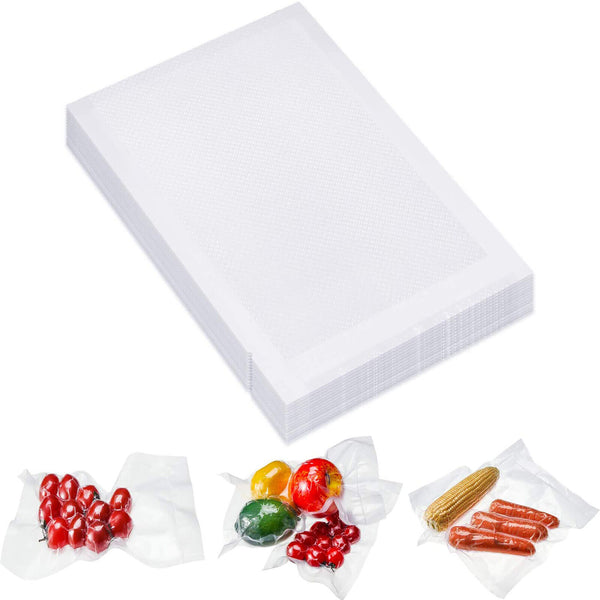 100PCS Vacuum Sealer Bags Precut Food Storage Heat Seal Cryovac Bags 4 Sizes AU