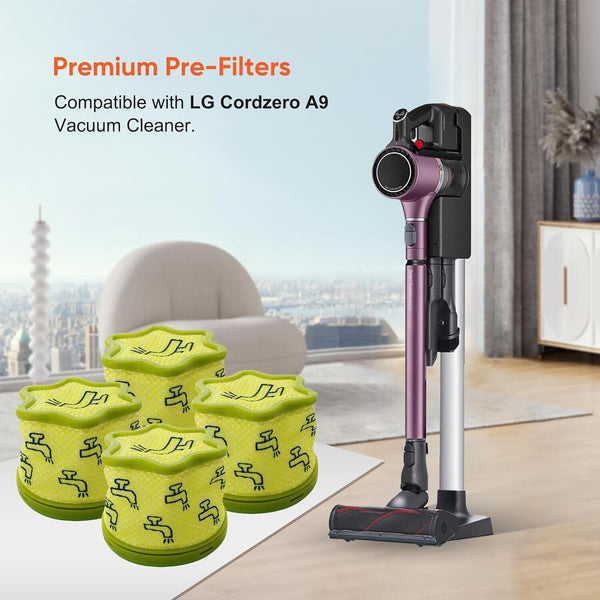 3PCS Pre Filter For LG Cord Zero A9 Stick Vacuum Replacement Filters Cleaner