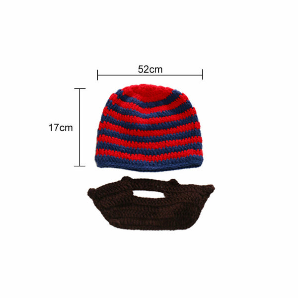 New Knit Hat Crochet Unisex Mustache Warm Face Beard Winter Hat Mask Beanie Ski