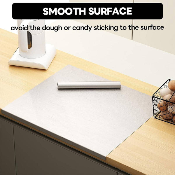 Stainless Steel Cutting Board Kitchen Chopping Multi Purpose Large Non Slip New