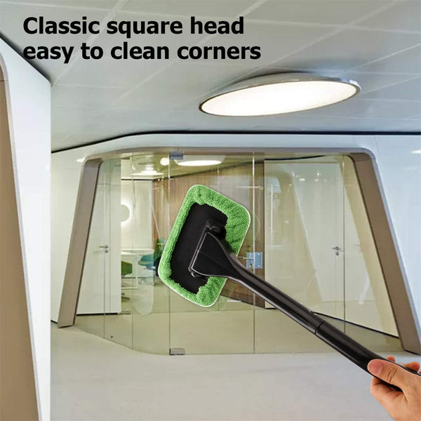 6pcs Car Windshield Cleaner Tool with Microfiber Pads | Auto Window Glass Cleaning Brush