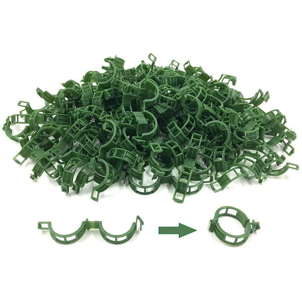 500PCS Green Veggie Garden Plant Support Clip Trellis Twine Greenhouse Vegetable