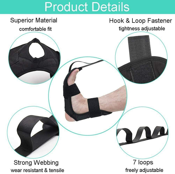 Yoga Stretch Strap Plantar Fasciitis Leg Training Foot Ankle for BalletGymnastic