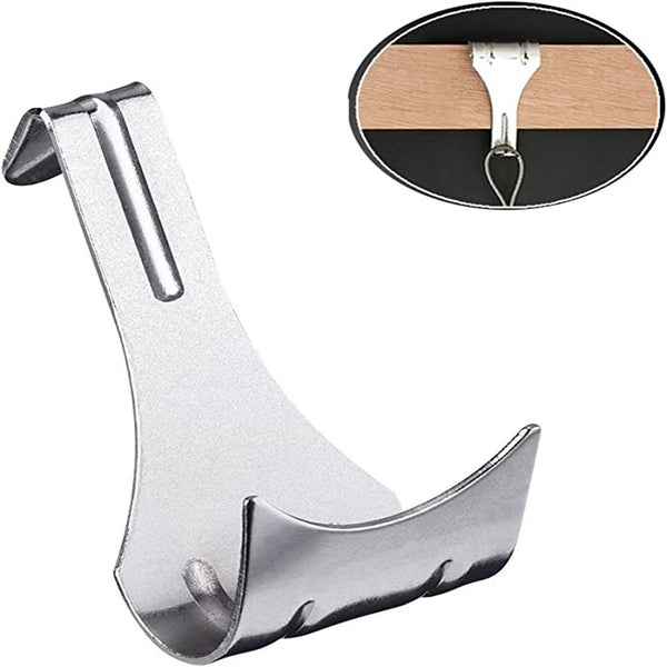 20x Picture Rail Hooks Moulding Rail Hook Photo Frame Heavy Duty Metal Hangers