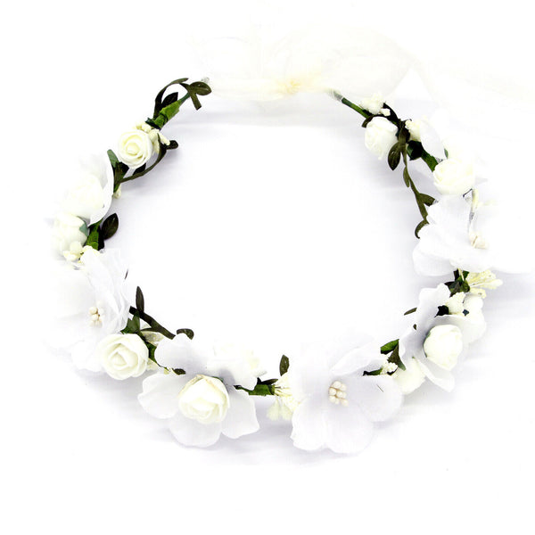 Women Girls Flower Wreath Floral Hairband Crown Headband Garland Party Floral AU