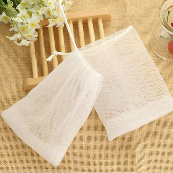 UP TO 10pcs Soap Mesh Bags Exfoliating Foaming Soap Saver Bag Pouch with Drawst