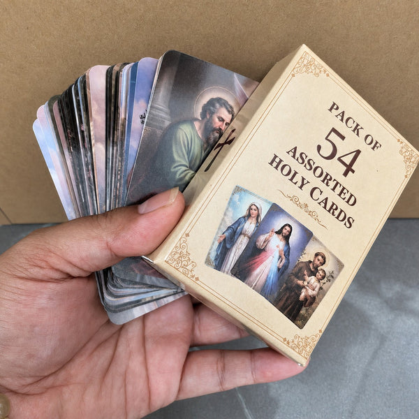 Prayer Card Holder WITH 54 Essential Catholic Christian Prayer Holy Cards Set AU