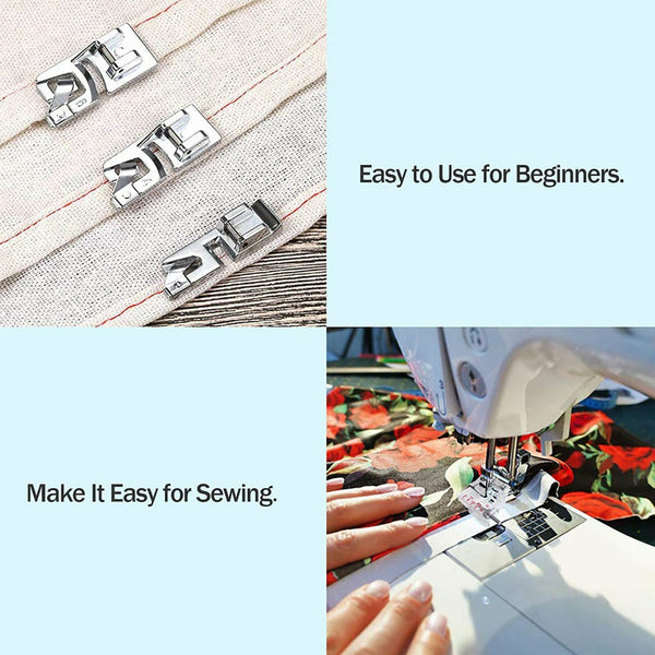 3 Size 3mm 4mm 6mm Hemming Feet Rolled Hem Presser Foot Narrow Rolled Hem Foot