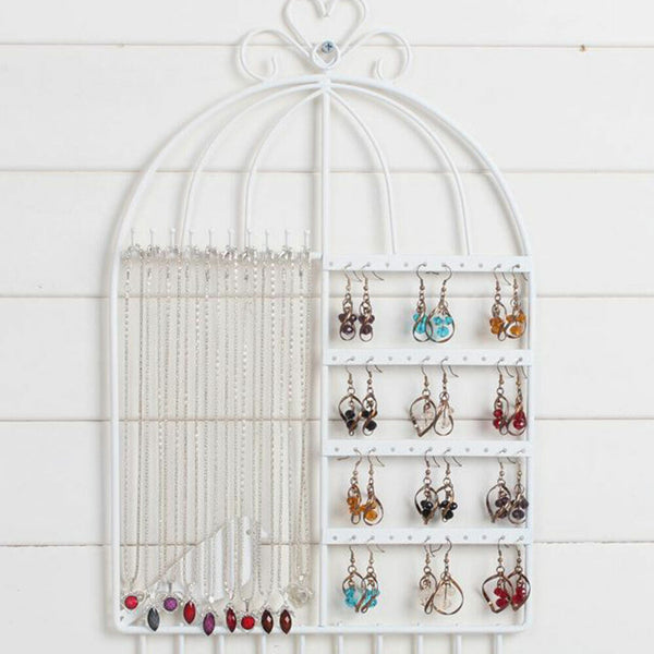 Rack Organizer Stand Necklace Hanger Earring Women Bracelet Holder Cage Jewelry