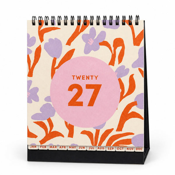 2027 Desk Calendar Month to View Monthly Planner Stand Up with Tabs Office Home