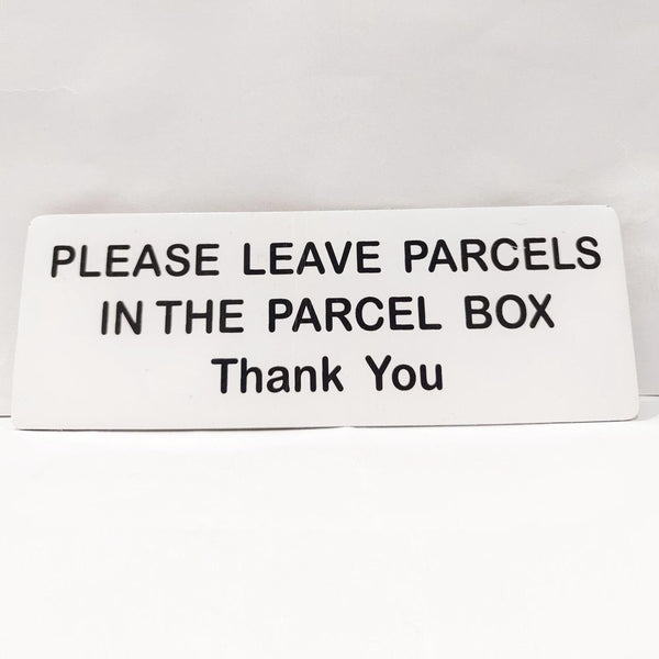 1/2/5/10X Please Leave Parcels in the Parcel Box Sign Plaque Mail Letter Mailbox