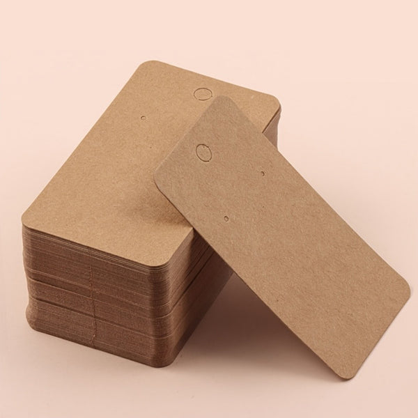 300PCS Kraft Paper Earring Cards Jewelry Display Holder Tags
