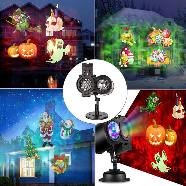 Xmas Patterns Outdoor Christmas Projector Lights Laser Led Lamp Party Projection