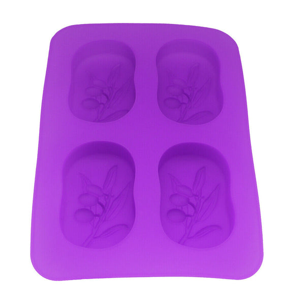 4 Cavity  Olive Tree Shape Handmade Cake Mould   Craft Tools   Soap Mold