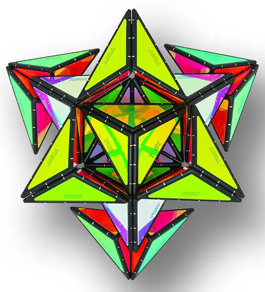 Magnet Pyramid Glow Transforms Glowing Design Fidget Sensory Toy Spinner