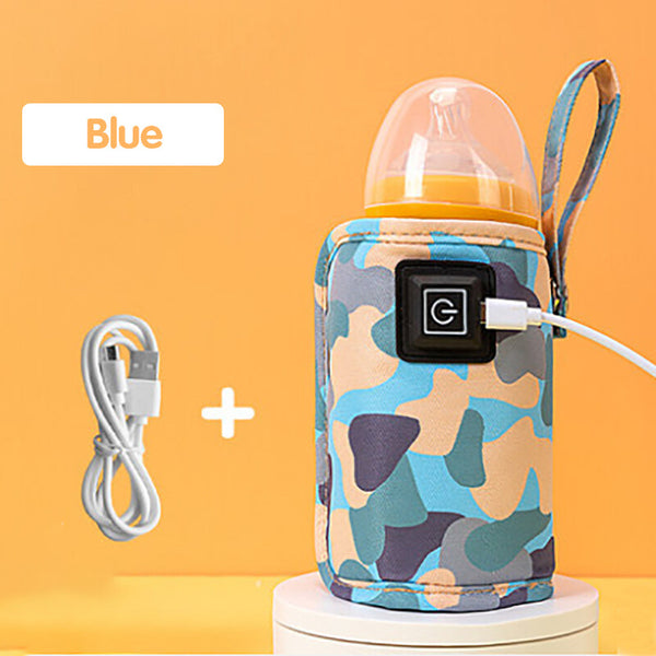 USB Baby Bottle Warmer Portable Milk Heating Travel Pouch Thermostat Bag