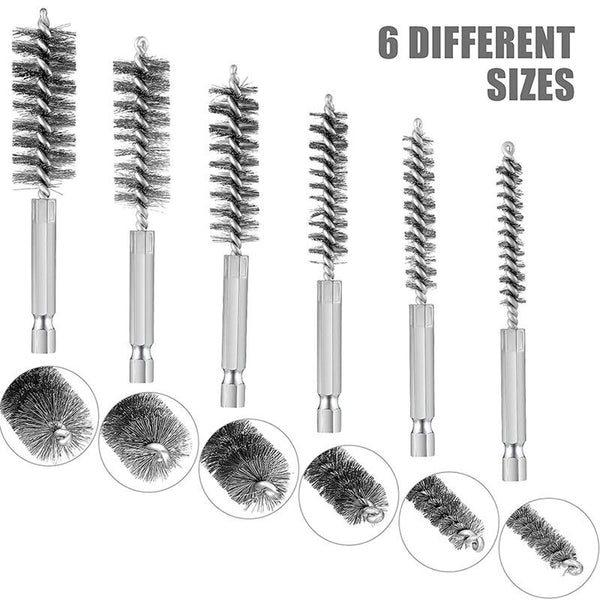 Stainless Steel Wire Brush Bore Cleaning Brush 1/4
