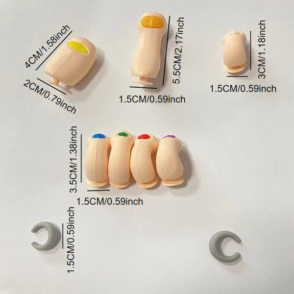 9x Funny Toe Shoe Charms Decors Silica Gel Croc Toes Clog Decoration Sandals New