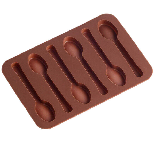 Silicone Spoon Shape Chocolate Mold Kitchenware Jelly Ice Mould Cake Baking Tool