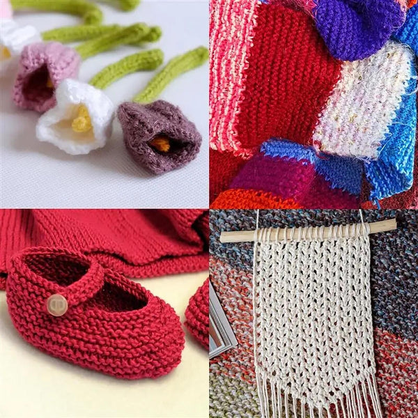 12PCS 3-10mm Bamboo Crochet Hooks Set Handle DIY Wooden Knitting Needle 12 Size