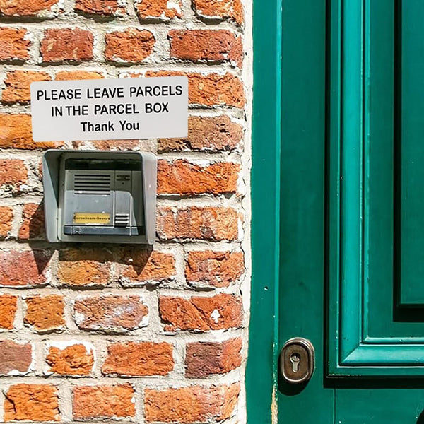 1/2/5/10X Please Leave Parcels in the Parcel Box Sign Plaque Mail Letter Mailbox