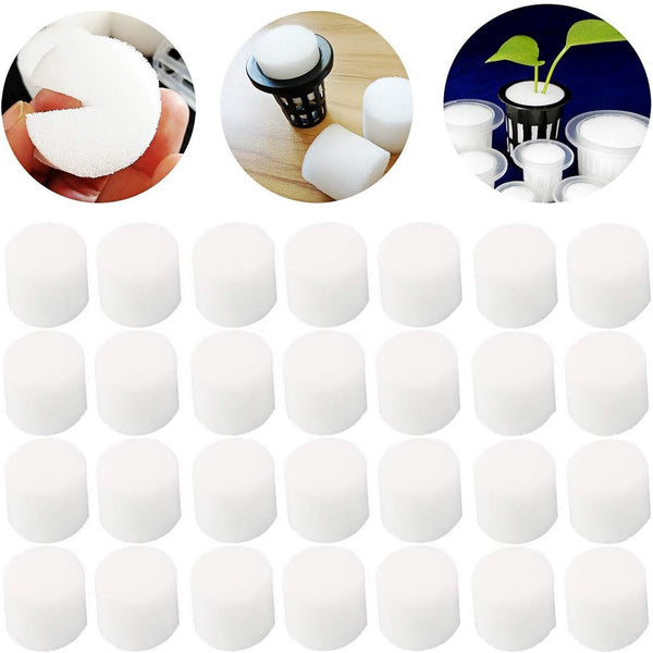 50PCS Hydroponic Net Cups with 48 Sponges Mesh Pot Baskets Aeroponic Grow System