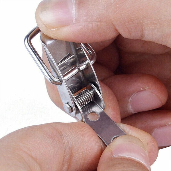 6/12x Stainless Steel Toggle Clasp Case Clip Suitcase Tool Box Chest Trunk Latch