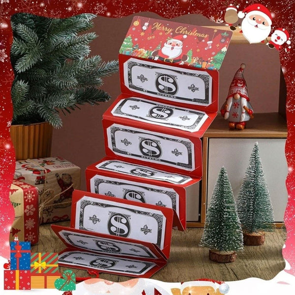Christmas Money Holder Gift Card Holder – Holiday Surprise, Festive Design Xmas