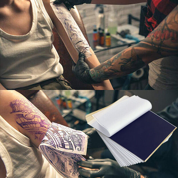 100X Tattoo Stencil Transfer Paper Spirit Thermal Carbon Tracing Copier Supplies