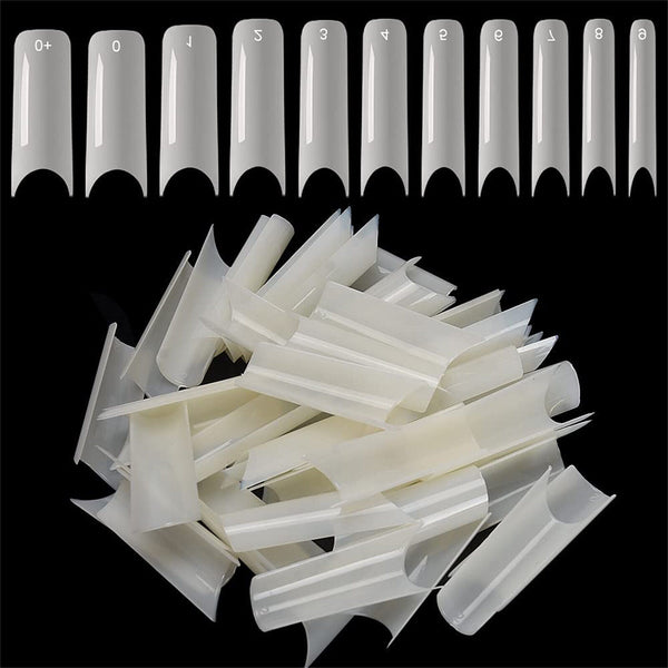 500 Pcs Fake French Nail Tips White Clear Stiletto False Gel Pointy Art Acrylic