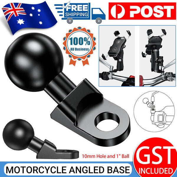 Mirror Mount Base 10mm Hole Ball Handlebar Mount for GPS Cell Phone