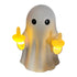Halloween Ghost Middle Finger Glowing Night Light – Resin Spooky Desk Lamp