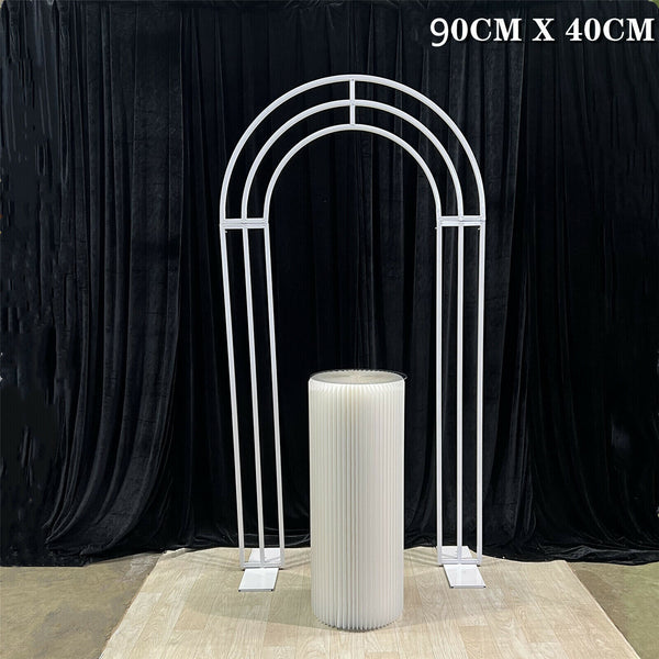 Plinth Cylinder Wedding Folding Hard Carboard Round Ripple Stand Acrylic Top DIY