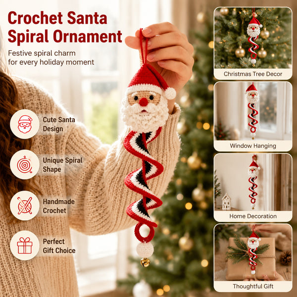 Crochet Christmas Tree Spiral Ornament DIY Kit Christmas Tree Crochet Craft Kit