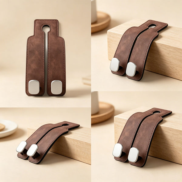 1/2PCS Car Seat Headrest Hooks Leather Backseat Organizer Bag Purse Hanger Universal