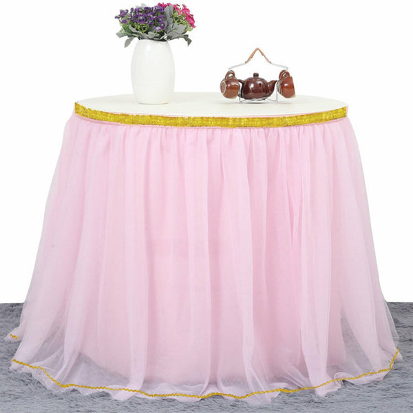 Table Skirt Tutu Tulle Table Dress Table Cloth Covers Wedding Party Table Decor