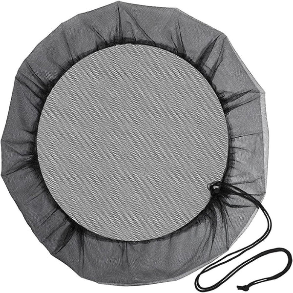 Rain Barrel Cover Mesh Net – Drawstring Bucket Lid to Keep Out Leaves, Debris & Mosquitoes