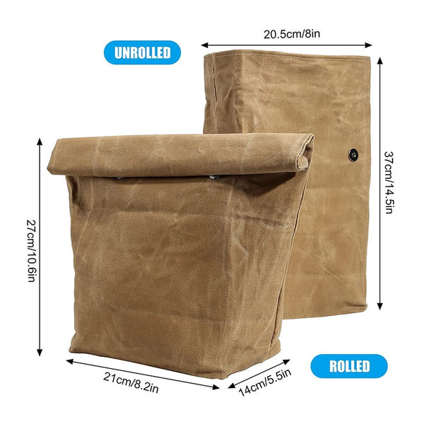 Insulated Kraft Lunch Bag Insulated Lunch Bag Canvas Lunch Bag Picnic Cooler Bag
