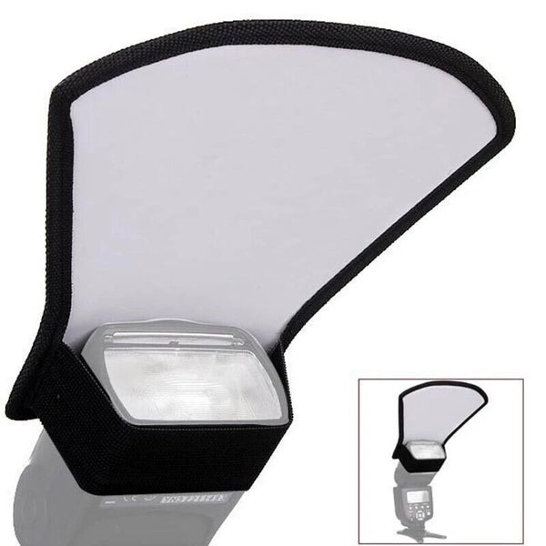 Universal Camera Flash Diffuser Softbox Silver White Reflector For Canon/Nikon