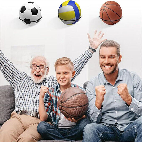 2/4X Iron Wall Mount Sports Ball Rack Display Ball Holder for Basketball Soccer