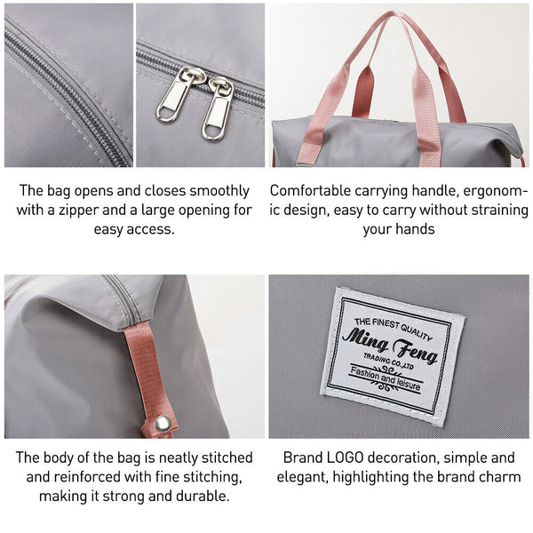 Foldable Travel Bag Unisex Lightweight Large Capacity Folding Duffel Travel Bag
