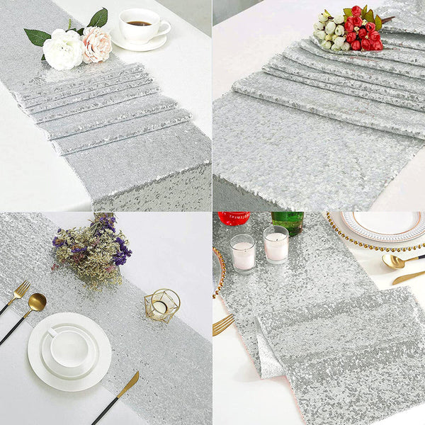 30x275cm Sequin Table Runner Cover Cloth Mat Sparkly Shiny Bling Wedding Party